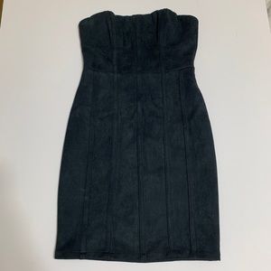 Faux suede dress